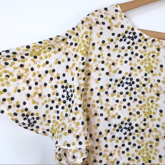 NWT Polka Dot Ruffle Sleeve Blouse - Picture 3 of 7
